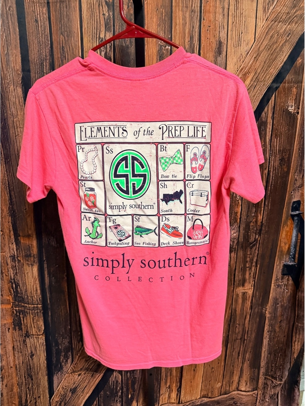 Simply Southern Elements of the Prep Life Pink T-Shirt Size Small